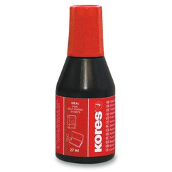 0028. Kores-Razítkovací barva 27 ml, červená - 20,-