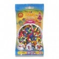 0053. Hama-Zažehlovací korálky, 1000 kusů, 5mm, mix (barevné, pastelové, neonové) - 40,-